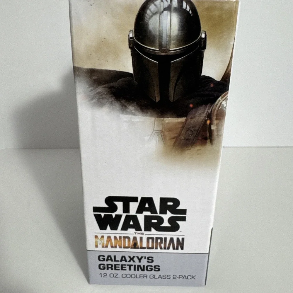 Disney Star Wars the Mandalorian‎ Galaxy's Greetings 12oz Cooler Glass 2-pack